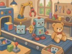 Fábrica de Brinquedos - Esteira Transportadora - crazygames