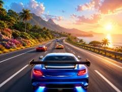 Corrida de Carros na Estrada - crazygames
